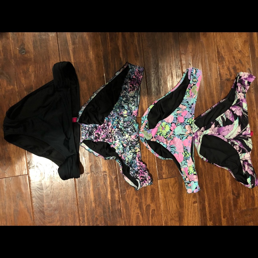 4 Victoria secret bathing suit/swim bottoms medium